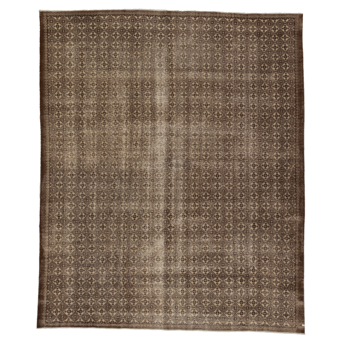 vintage turkish rug in bark | #029 | 10'0" x 12'1"