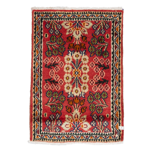 persian hamadan in wildflower | #028 | 1'9" x 2'6"