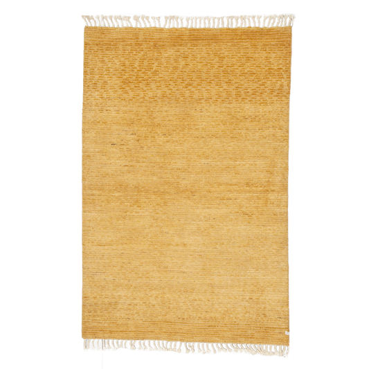 gabbeh rug in golden | #022 | 4'0" x 6'1"