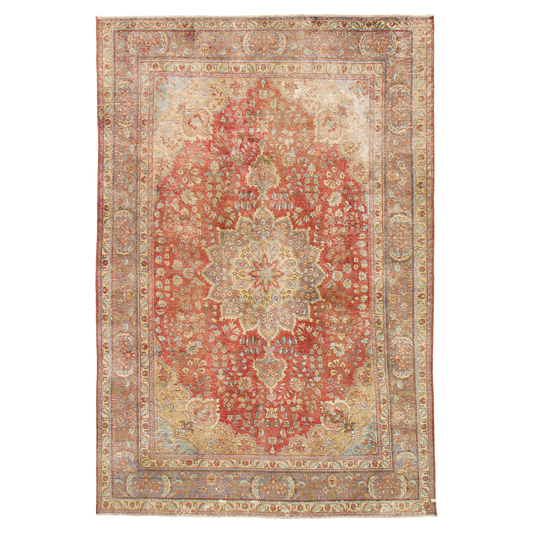 vintage turkish rug in bloom | #057 | 6'8" x 10'2"